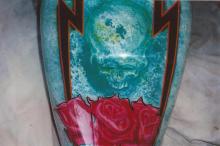 Blue Alien Skull Roses