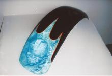 Blue Alien Skull fender