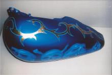 Blue Skulls Gold Flake