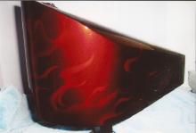 Red Flames Tank Fabricated