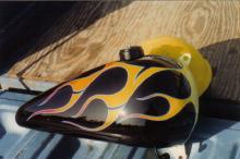 Yellow Flames Black Tank